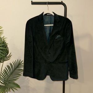 Men’s Alfani Slim Fit Dark Green Velour Blazer